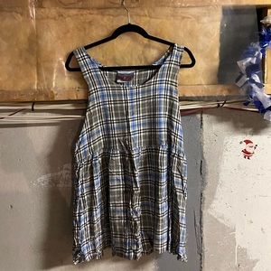 Urban Outfitters Plaid Babydoll Romper